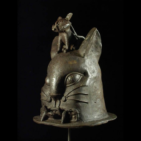 Leopard Royal Tete - Bini Edo - Nigeria - Bronzes Africains