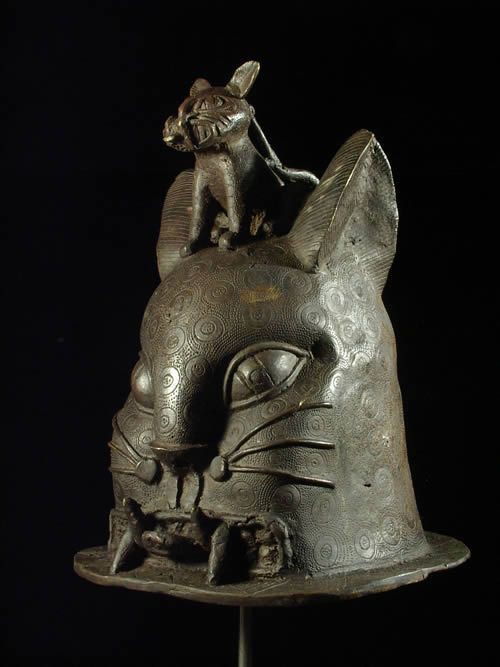 Leopard Royal Tete - Bini Edo - Nigeria - Bronzes Africains