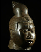 Tete commemorative moderne en Bronze - Bini Edo - Nigeria