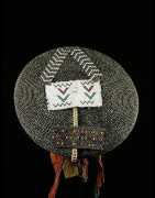 Coiffe Isicholo ancienne perlee - Zoulou - Afrique du sud - Zulu