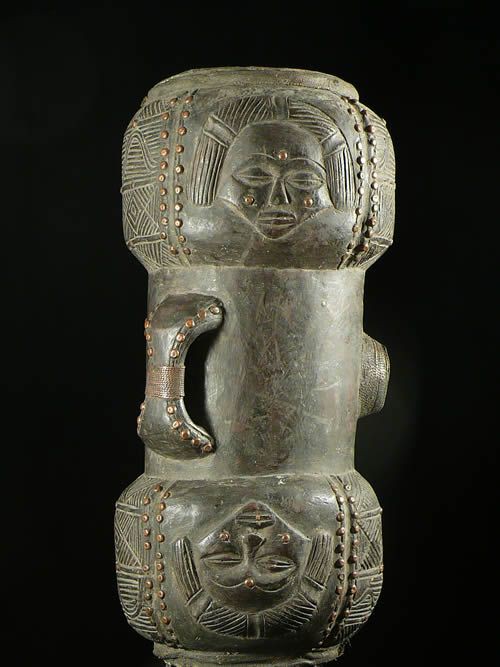 Tambour double Mukupela  - Ethnie Chokwe - Angola - Percussions