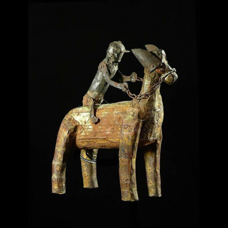 Cavalier et son cheval - Fon - Benin - Statue africaines