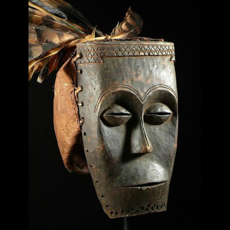 Masque facial funeraire - Lele / Bashilele - RDC Zaire