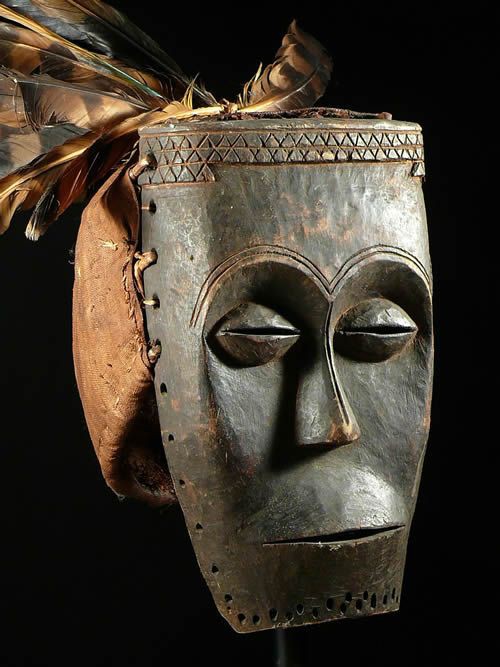 Masque facial funeraire - Lele / Bashilele - RDC Zaire