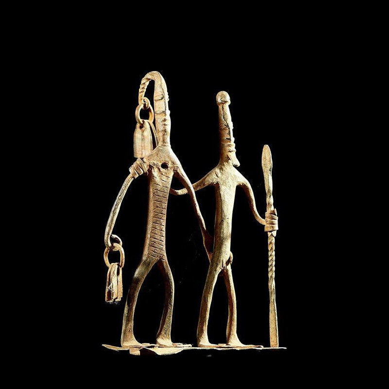 Couple en fer noir - Bambara - Mali - Fer noir africain