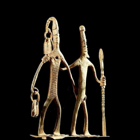 Couple en fer noir - Bambara - Mali - Fer noir africain