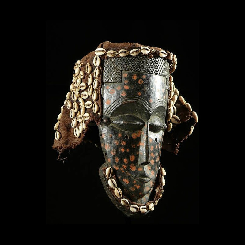 Masque facial funeraire - Lele / Bashilele - RDC Zaire