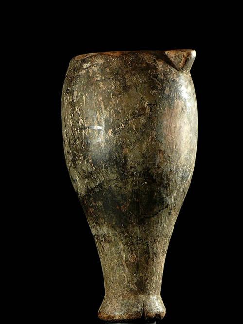 Pot a lait ancien en bois - Karamojong - Ouganda - Objets usuels