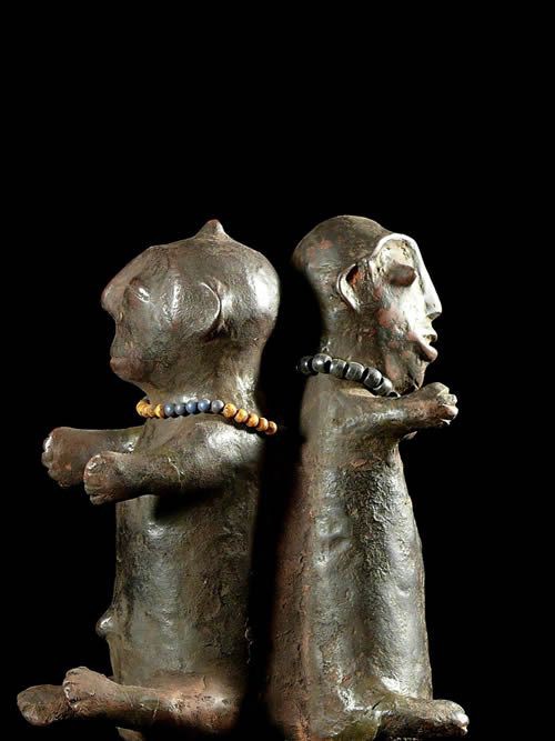 Statue cultuelle janiforme - Pere - RDC Zaire