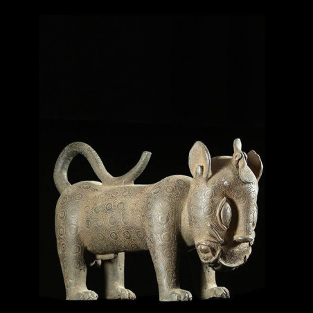 Leopard Royal Aquamanille - Bini Edo - Bronzes du Benin