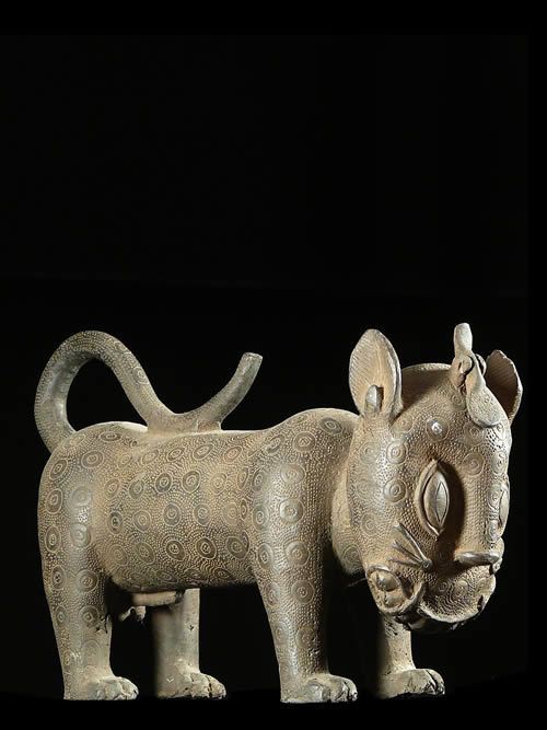 Leopard Royal Aquamanille - Bini Edo - Bronzes du Benin