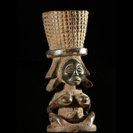 Mortier a chanvre ou tabac - Luba / Shankadi - RDC Zaire