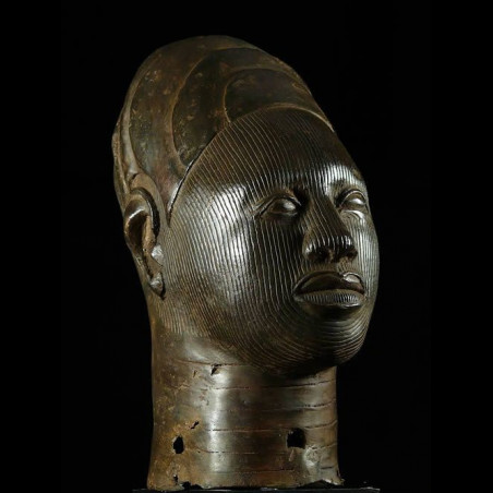 Tete commemorative Oba Bronze Ife - Bini Edo - Benin
