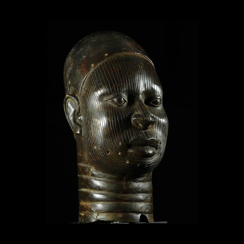 Tete commemorative Oba Bronze Ife - Bini Edo - Benin