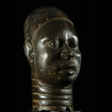 Tete commemorative Oba Bronze Ife - Bini Edo - Benin