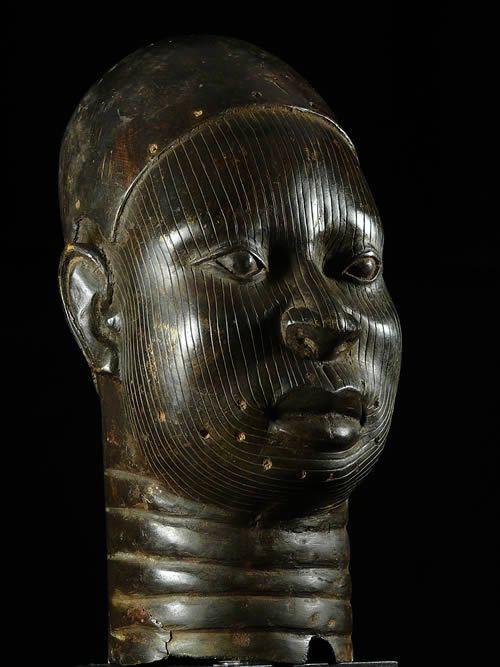 Tete commemorative Oba Bronze Ife - Bini Edo - Benin