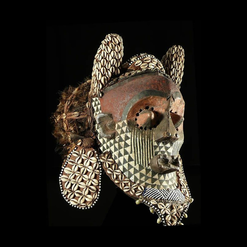 Masque Funeraire Inhuba Kabongo - Kuba / Kete - RDC Zaire