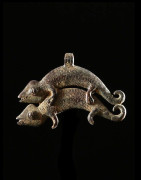Pendentif double cameleon Debira - Gan - Burkina Faso