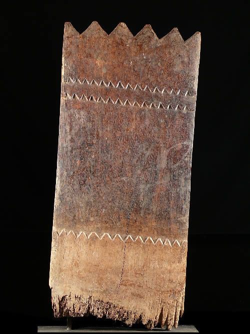 Plaque de lit sculptee - Peul - Niger - Objets usuels