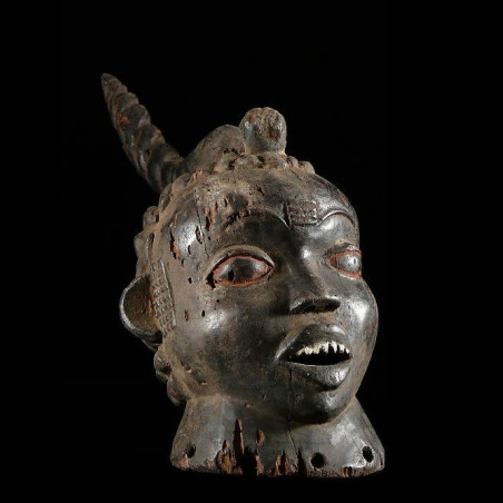 Masque cimier reliquaire ancien - Idoma - Nigeria