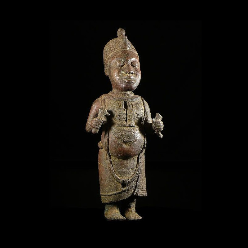 Statuette de Roi / Oni - Bini Edo - Benin - Bronzes du Benin