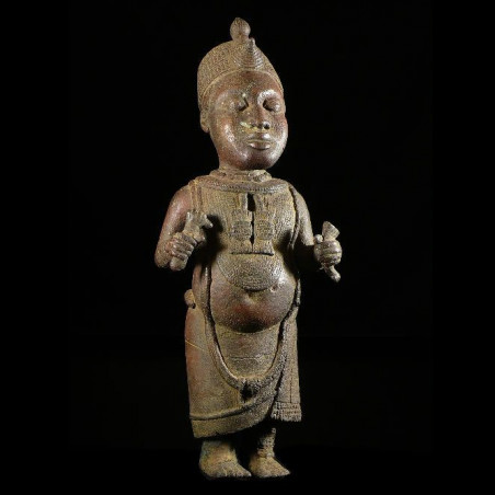 Statuette de Roi / Oni - Bini Edo - Benin - Bronzes du Benin