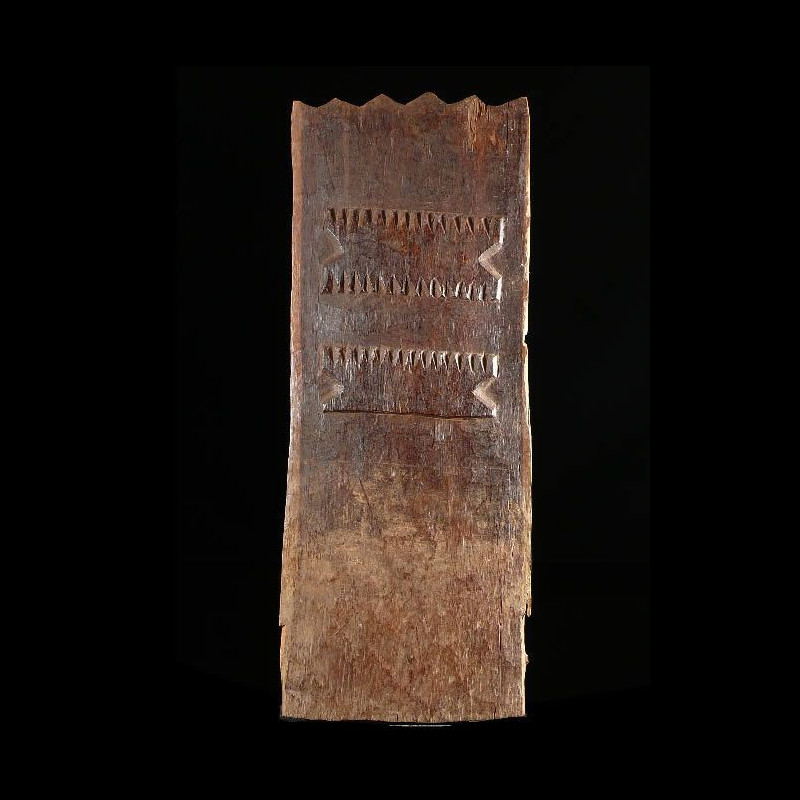 Plaque de lit sculptee - Peul - Niger - Objets usuels