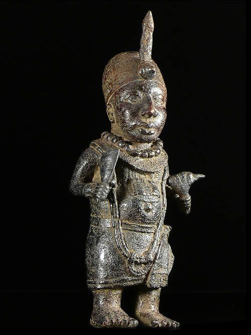 Statuette de roi - Bini Edo - Benin - Bronzes du Benin
