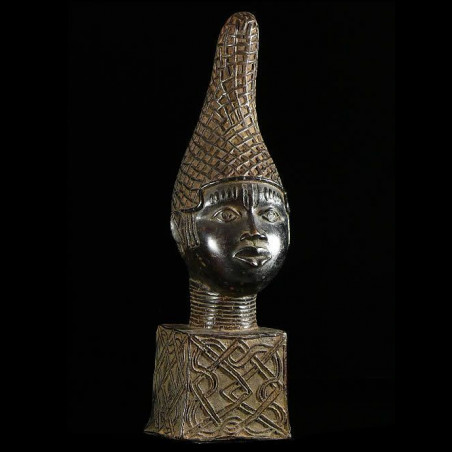 Tete de reine Iyoba en Bronze - Ife - Bini Edo - Nigeria