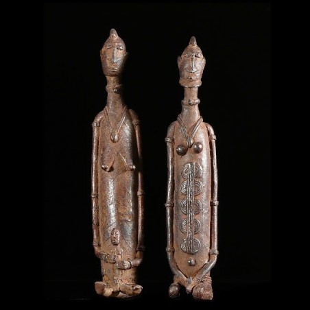 Couple de statuettes en bronze - Dogon - Mali