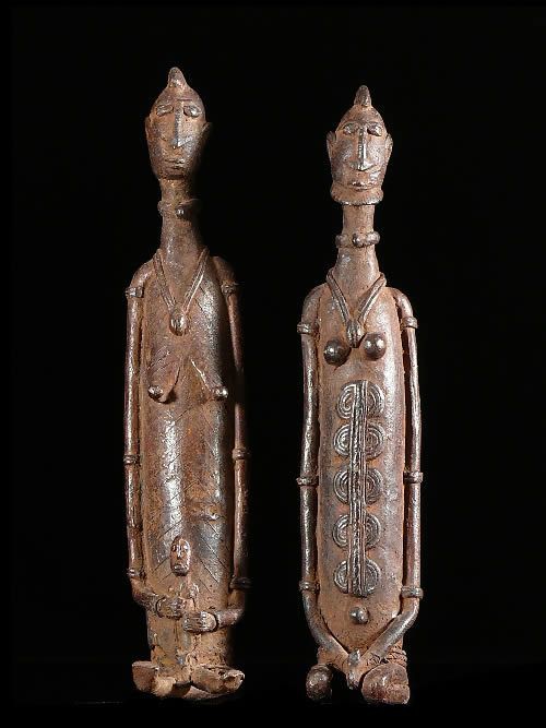 Couple de statuettes en bronze - Dogon - Mali