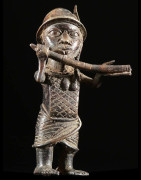 Statuette de Messager- Bini Edo - Benin - Bronzes du Benin
