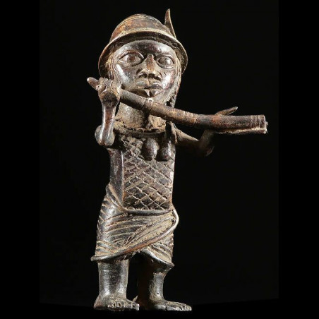 Statuette de Messager- Bini Edo - Benin - Bronzes du Benin