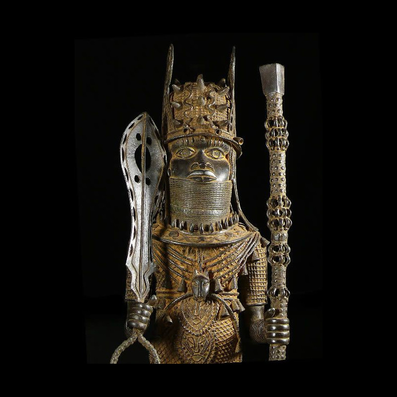 Statue de roi - Bini Edo - Benin - Bronzes du Benin