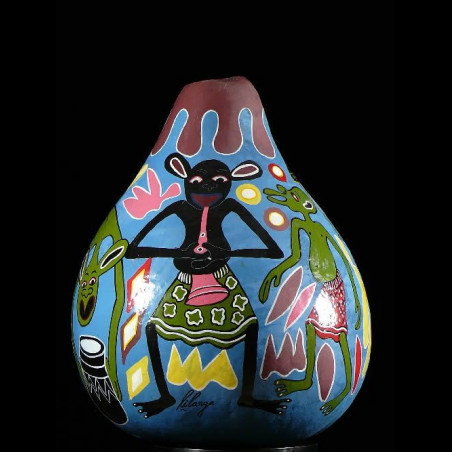 Calebasse peinte - George Lilanga - Makonde