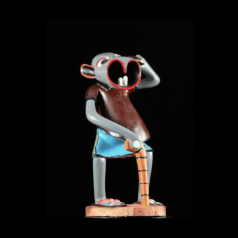 Sculpture Shetani telephone - George Lilanga - Makonde