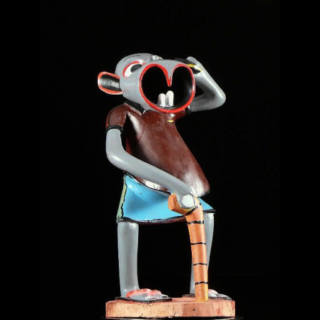 Sculpture Shetani telephone - George Lilanga - Makonde