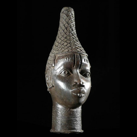 Tete de reine Iyoba - Bini Edo - Benin - Bronzes du Benin
