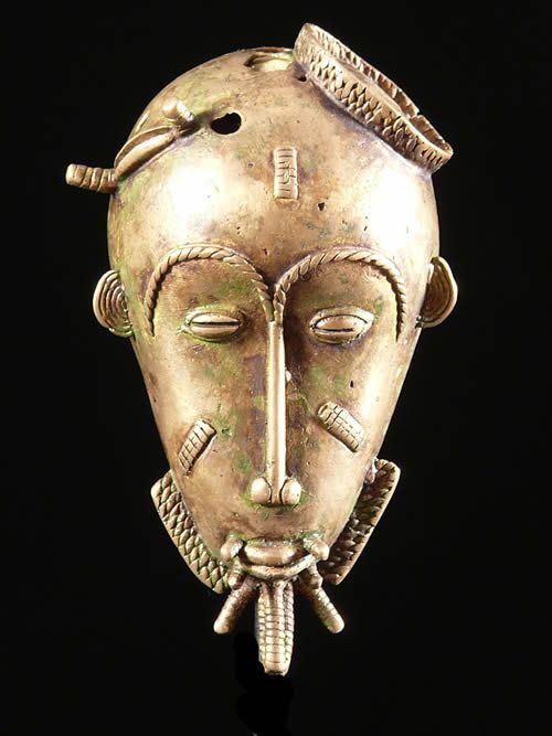 Masquette laiton - Baoule - Côte d'Ivoire