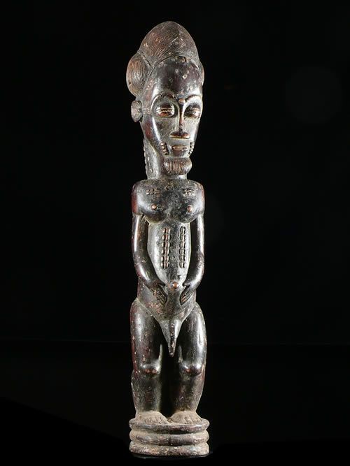 Statue masculine epoux mystique blolo bian - Baoule - Cote D'ivoire