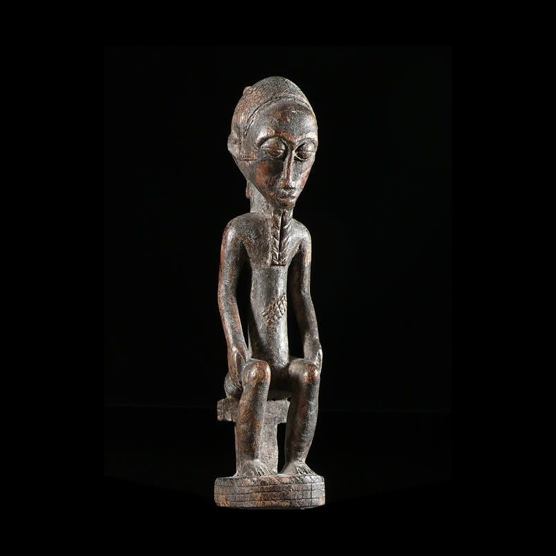 Statue masculine epoux mystique blolo bian - Baoule - Cote D'Ivoire