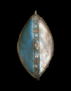 Bouclier en cuir polychrome - Meru - Kenya - Boucliers africains