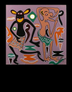 Peinture 30 x 30 - George Lilanga - Makonde