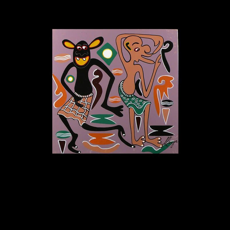 Peinture 30 x 30 - George Lilanga - Makonde