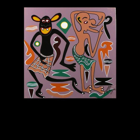 Peinture 30 x 30 - George Lilanga - Makonde
