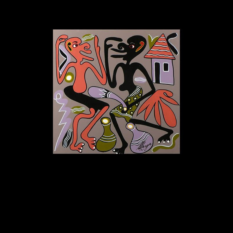 Peinture 30 x 30 - George Lilanga - Makonde