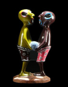Sculpture Shetani Couple - George Lilanga - Makonde