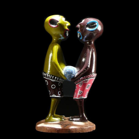 Sculpture Shetani Couple - George Lilanga - Makonde