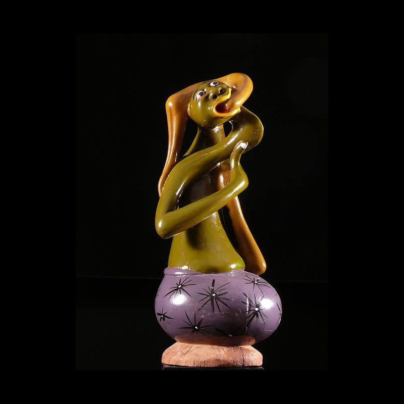 Sculpture Shetani Olive - Agostino Malaba - Makonde