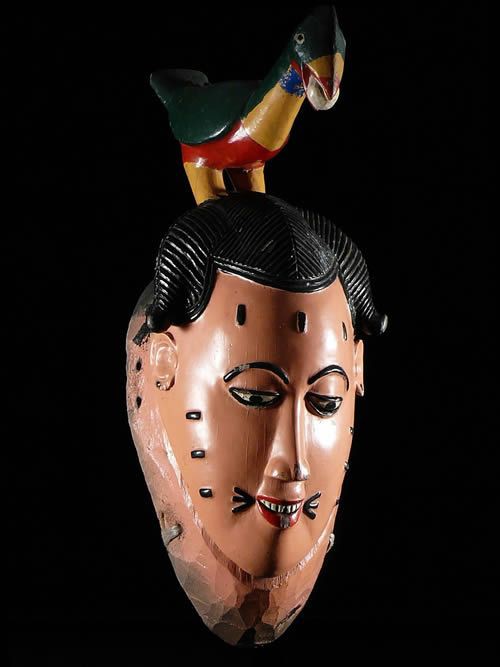 Masque Polychrome Seli - Gouro - Côte d'Ivoire